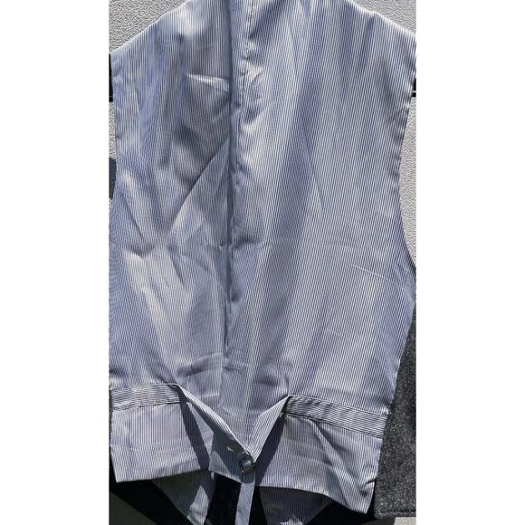 John Varvatos USA Black Gray Button Up Classic Suit Vest Men's Sz L - Picture 16 of 16